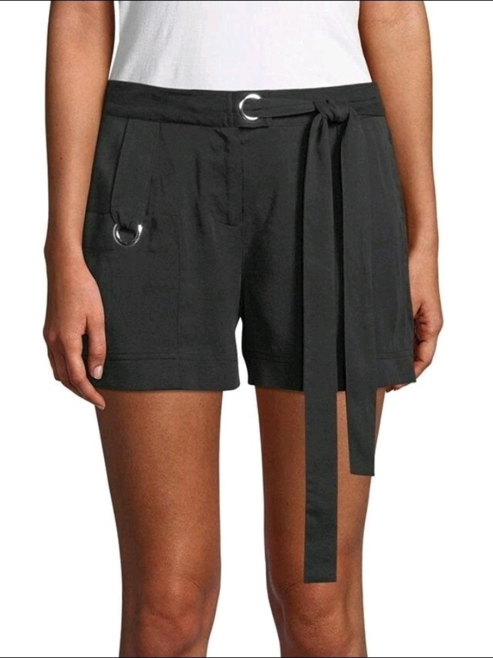 Laundry By Shelli Women's Belted Utility Shorts Black Size 0